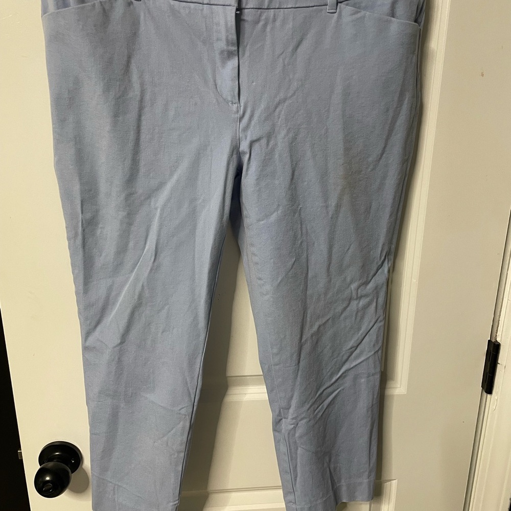 New York & Company Light Blue Stretch Trousers